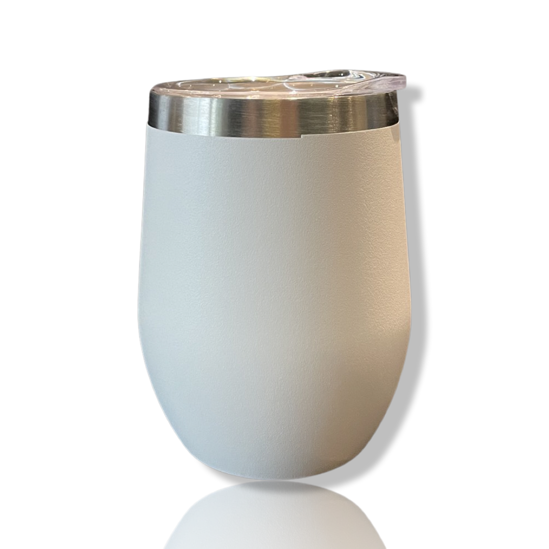 Vaso Metal Recubierto Cerámica 8oz Blanco